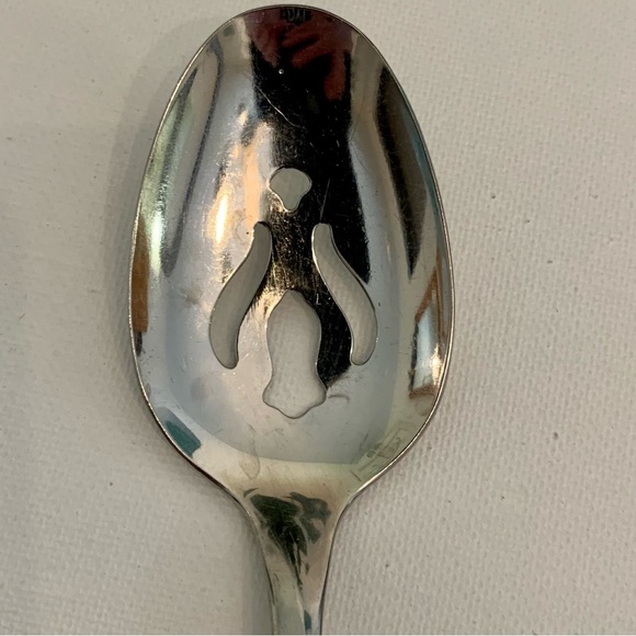 Rogers IS Stainless USA LAWNCREST 7.75" Slotted Serving Spoon Flatware Cutlery - Picture 5 of 10